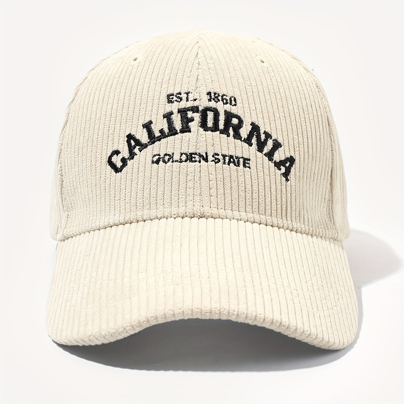 Casquette en velours côtelé brodée - California