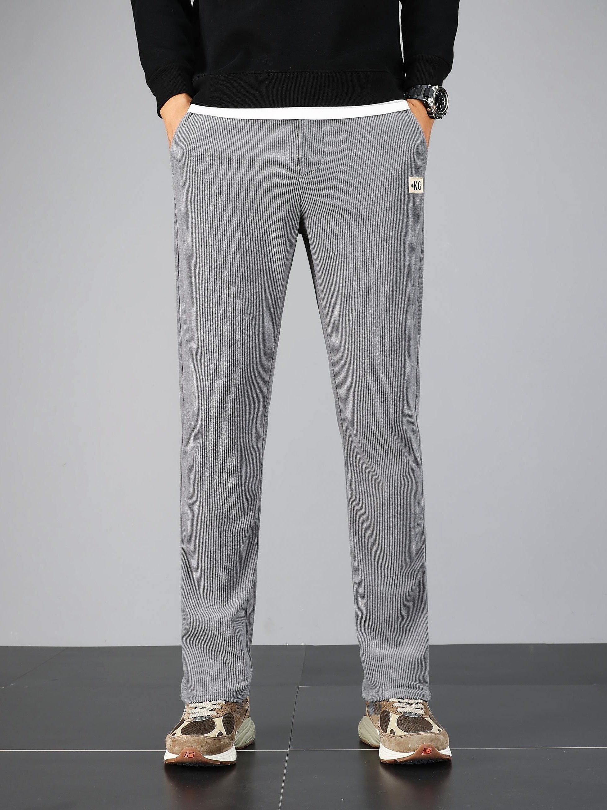 Pantalon homme en velours côtelé – Coupe droite casual & confortable