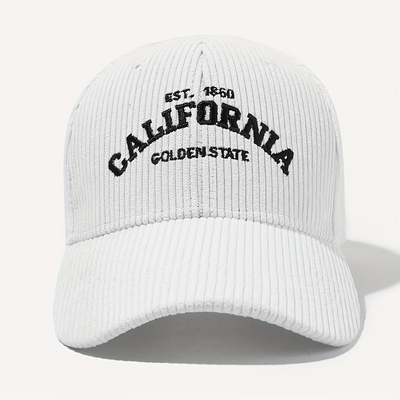 Casquette en velours côtelé brodée - California