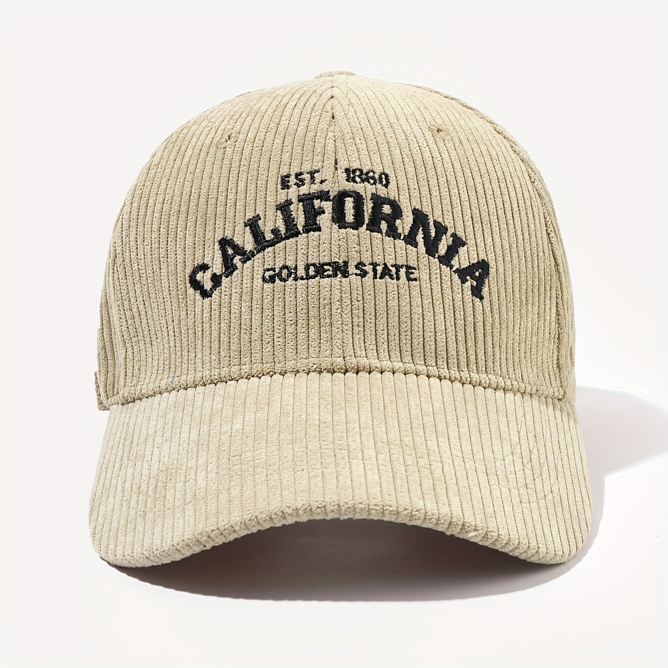 Casquette en velours côtelé brodée - California