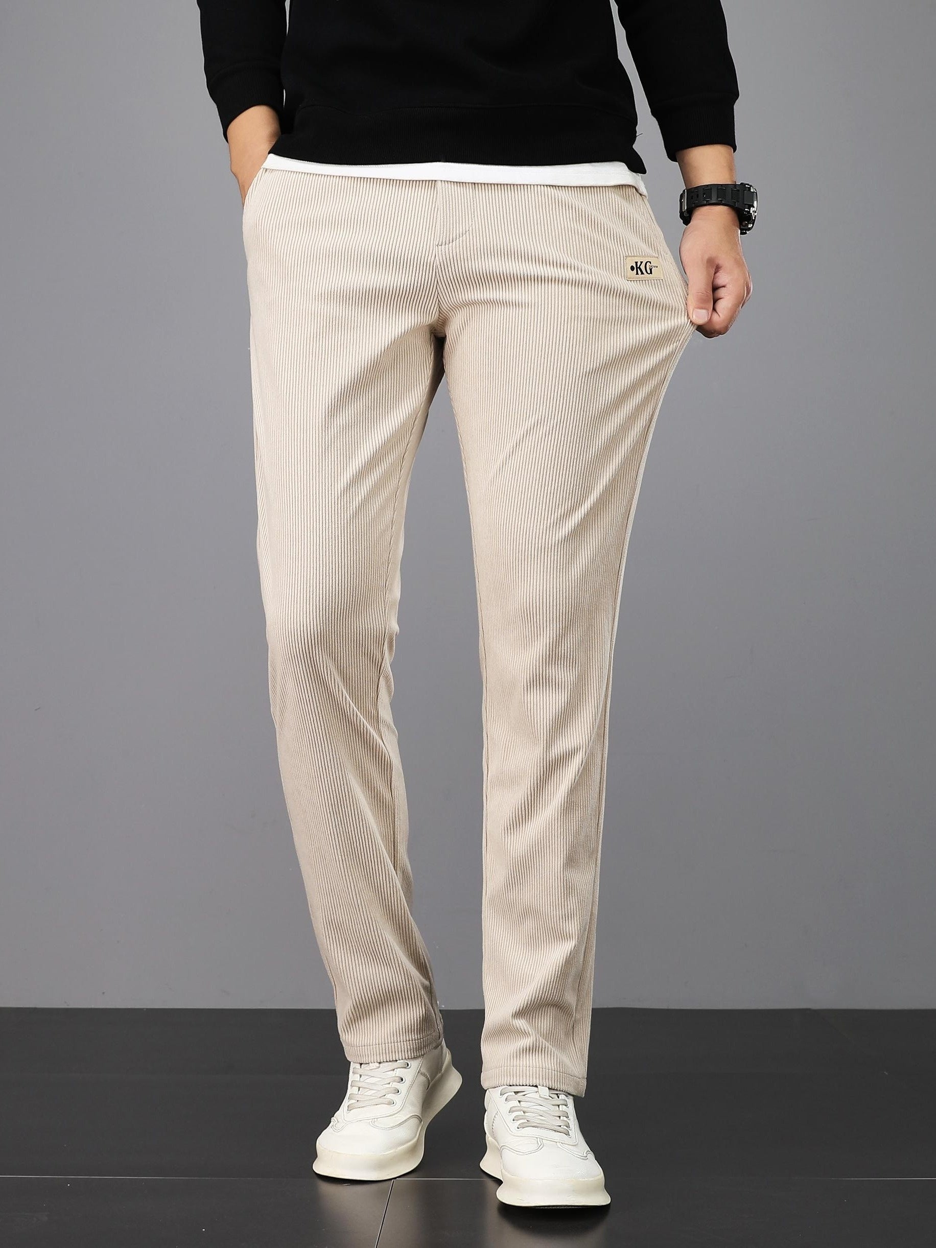 Pantalon homme en velours côtelé – Coupe droite casual & confortable