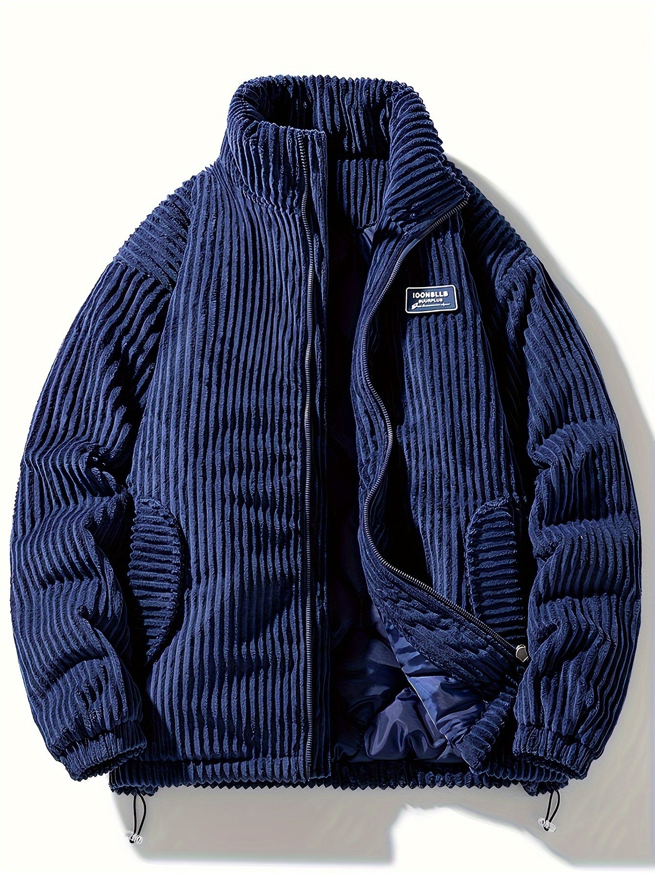 Puffer Jacket en Velours Côtelé – Chaleur et Élégance