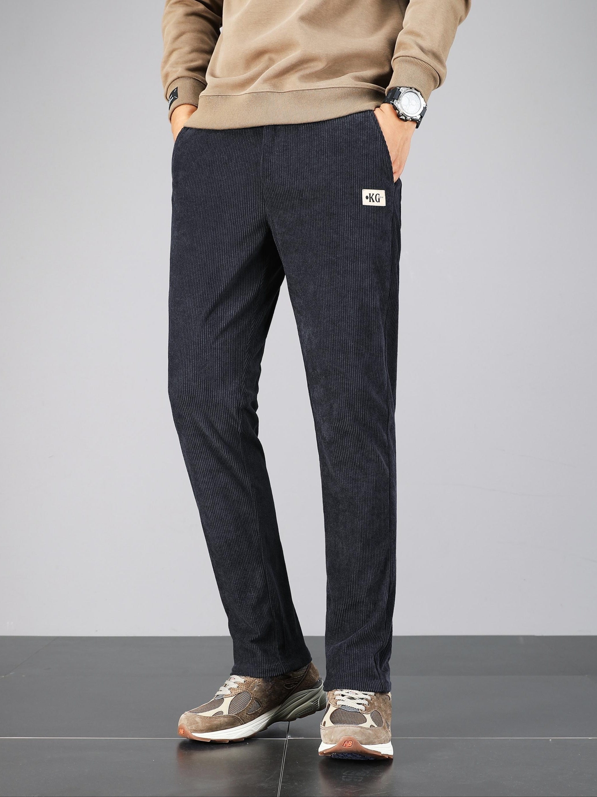 Pantalon homme en velours côtelé – Coupe droite casual & confortable
