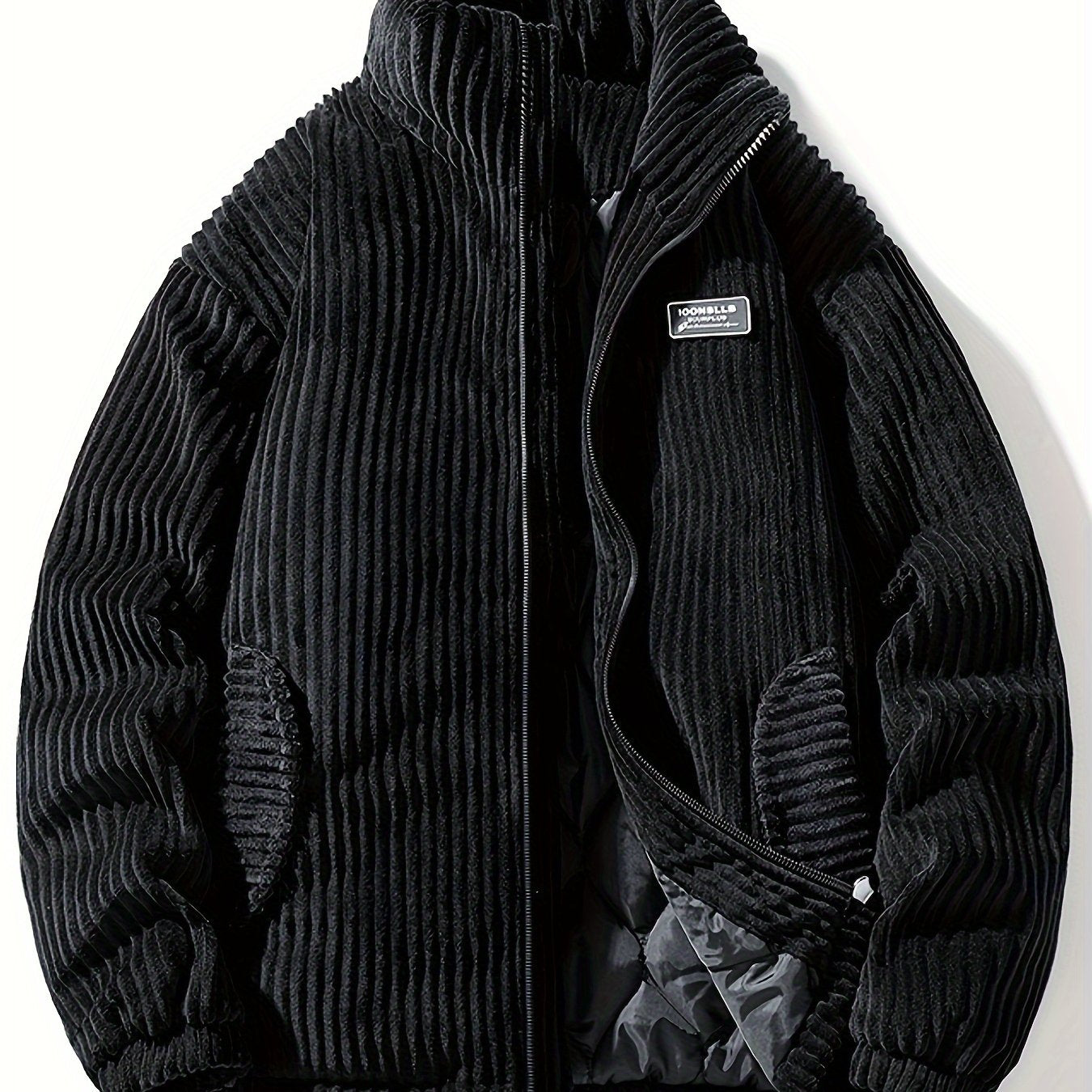 Puffer Jacket en Velours Côtelé – Chaleur et Élégance