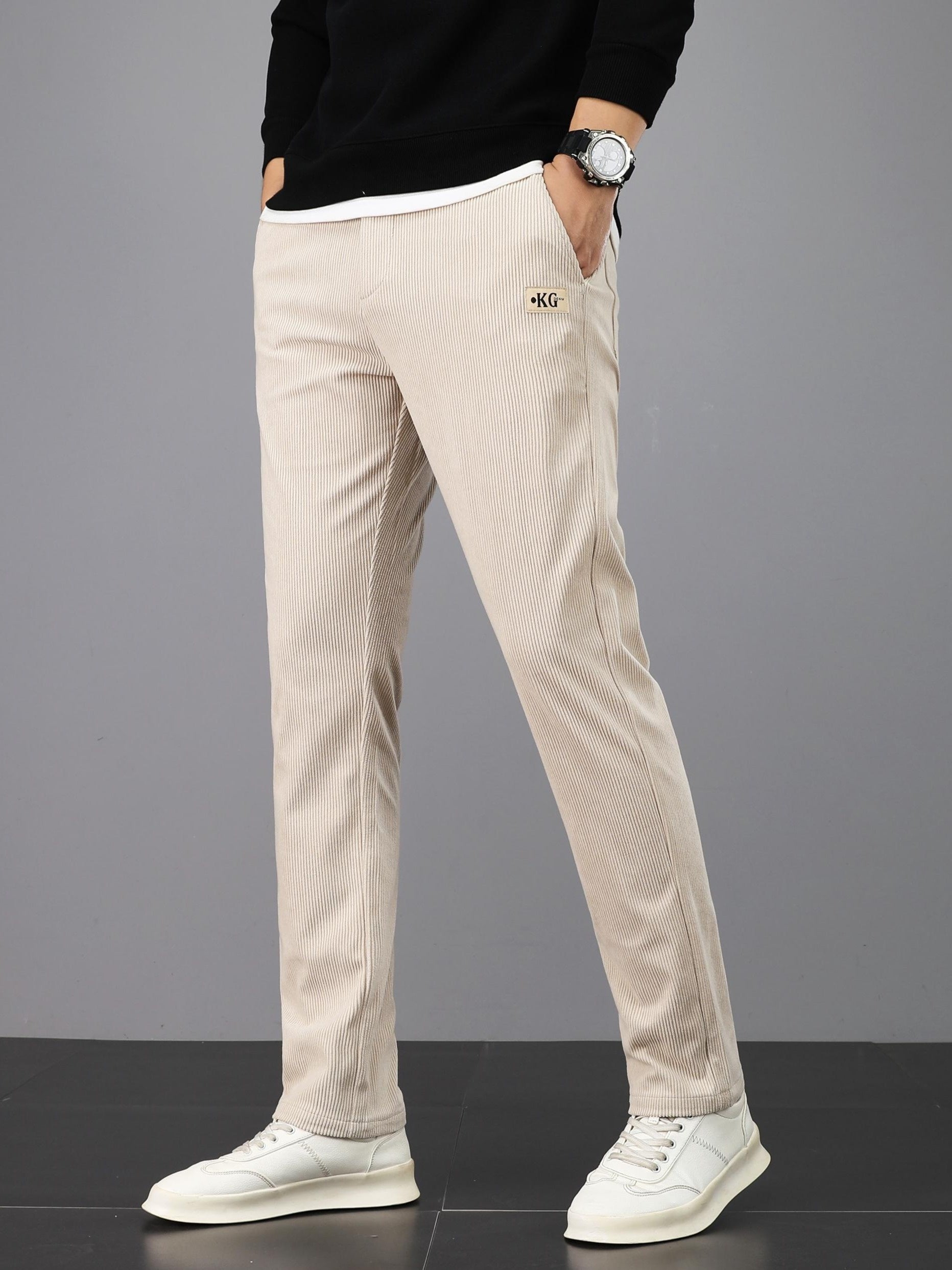 Pantalon homme en velours côtelé – Coupe droite casual & confortable