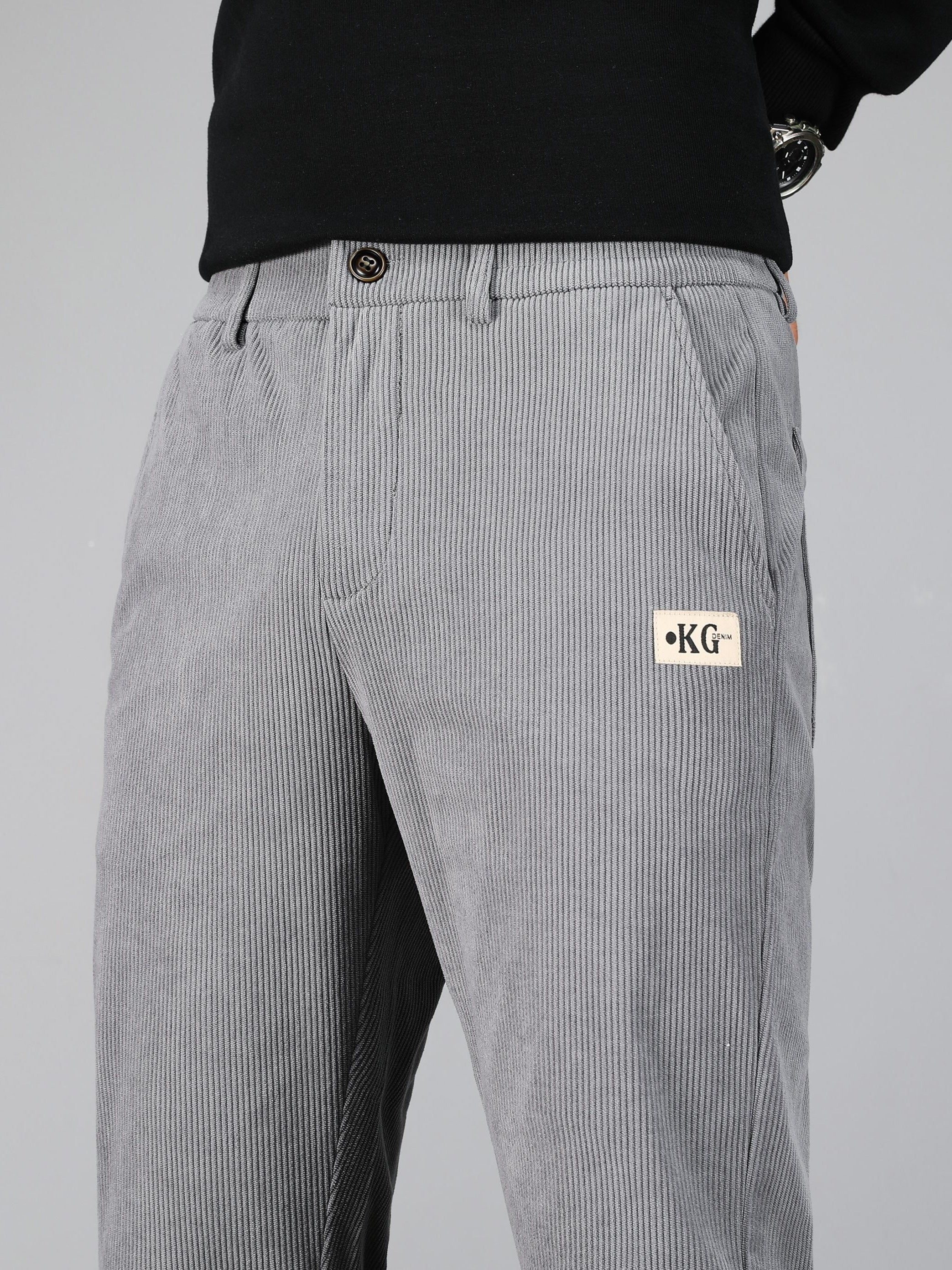 Pantalon homme en velours côtelé – Coupe droite casual & confortable