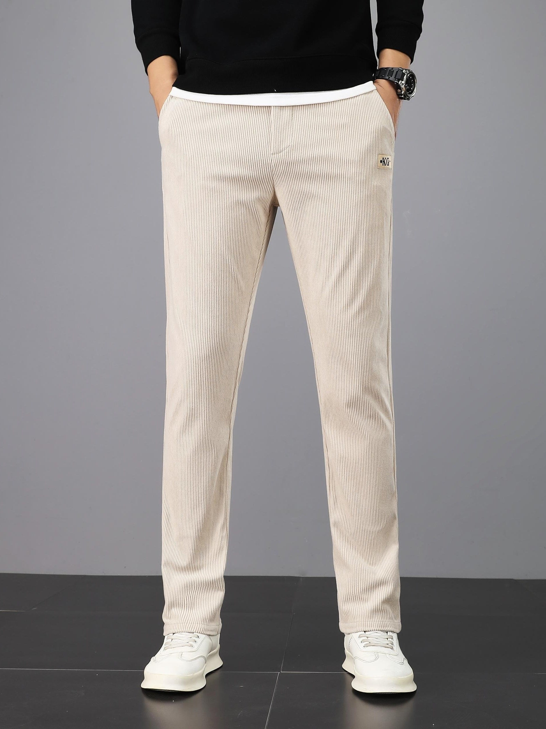 Pantalon homme en velours côtelé – Coupe droite casual & confortable