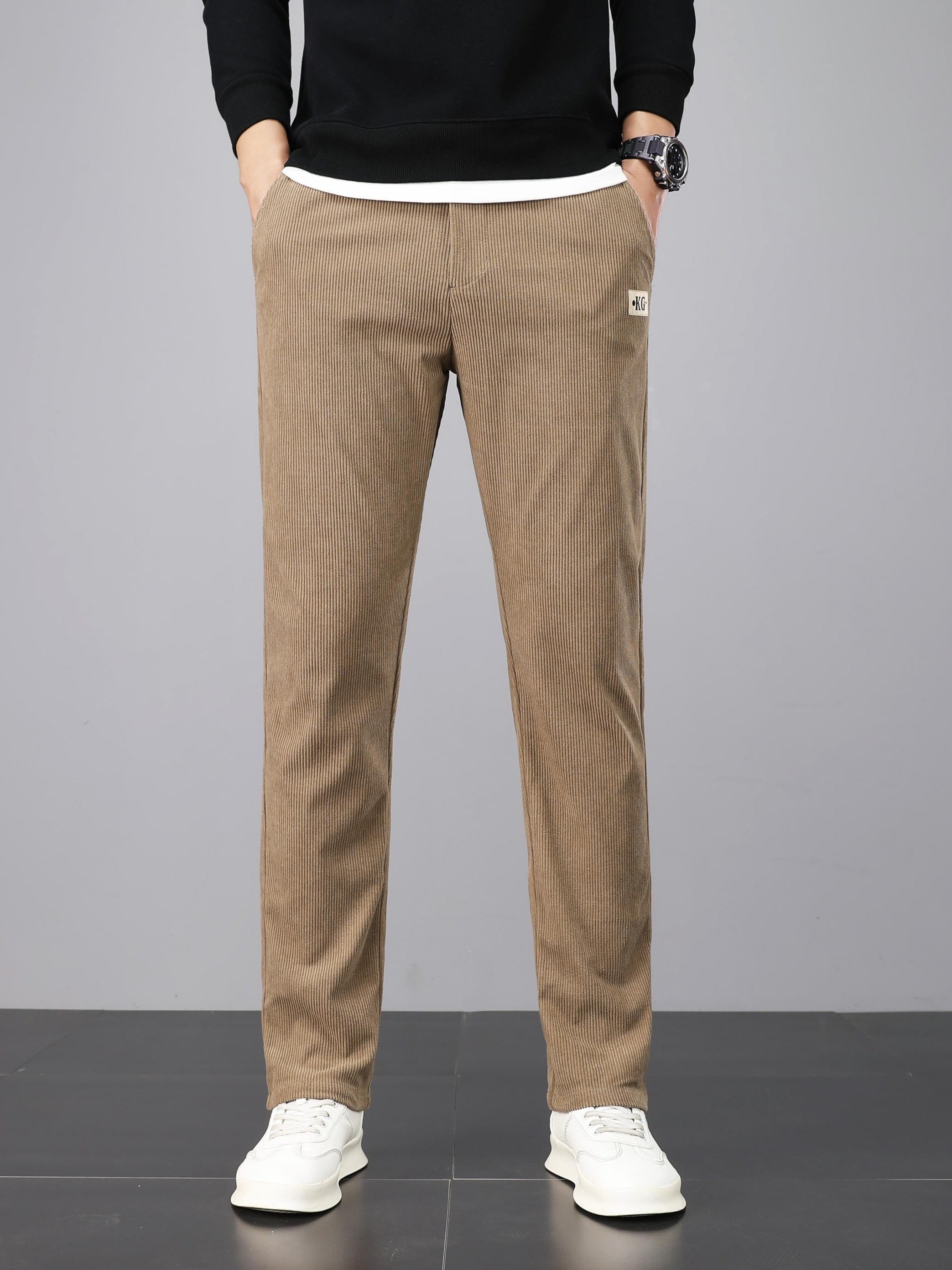 Pantalon homme en velours côtelé – Coupe droite casual & confortable