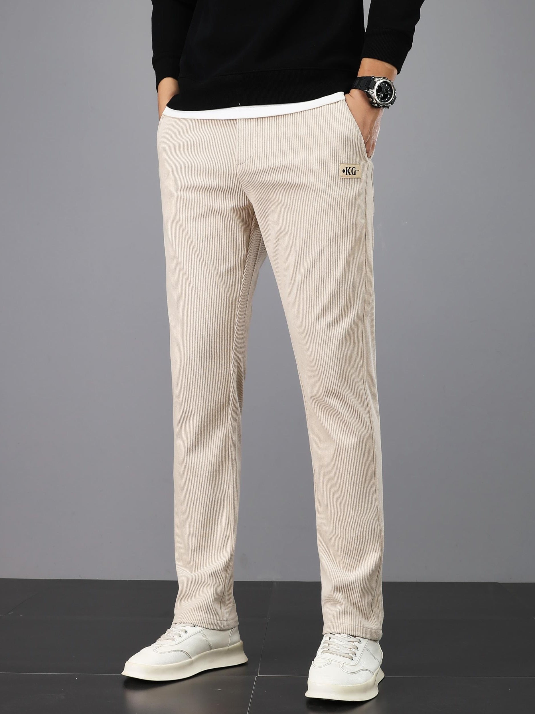 Pantalon homme en velours côtelé – Coupe droite casual & confortable