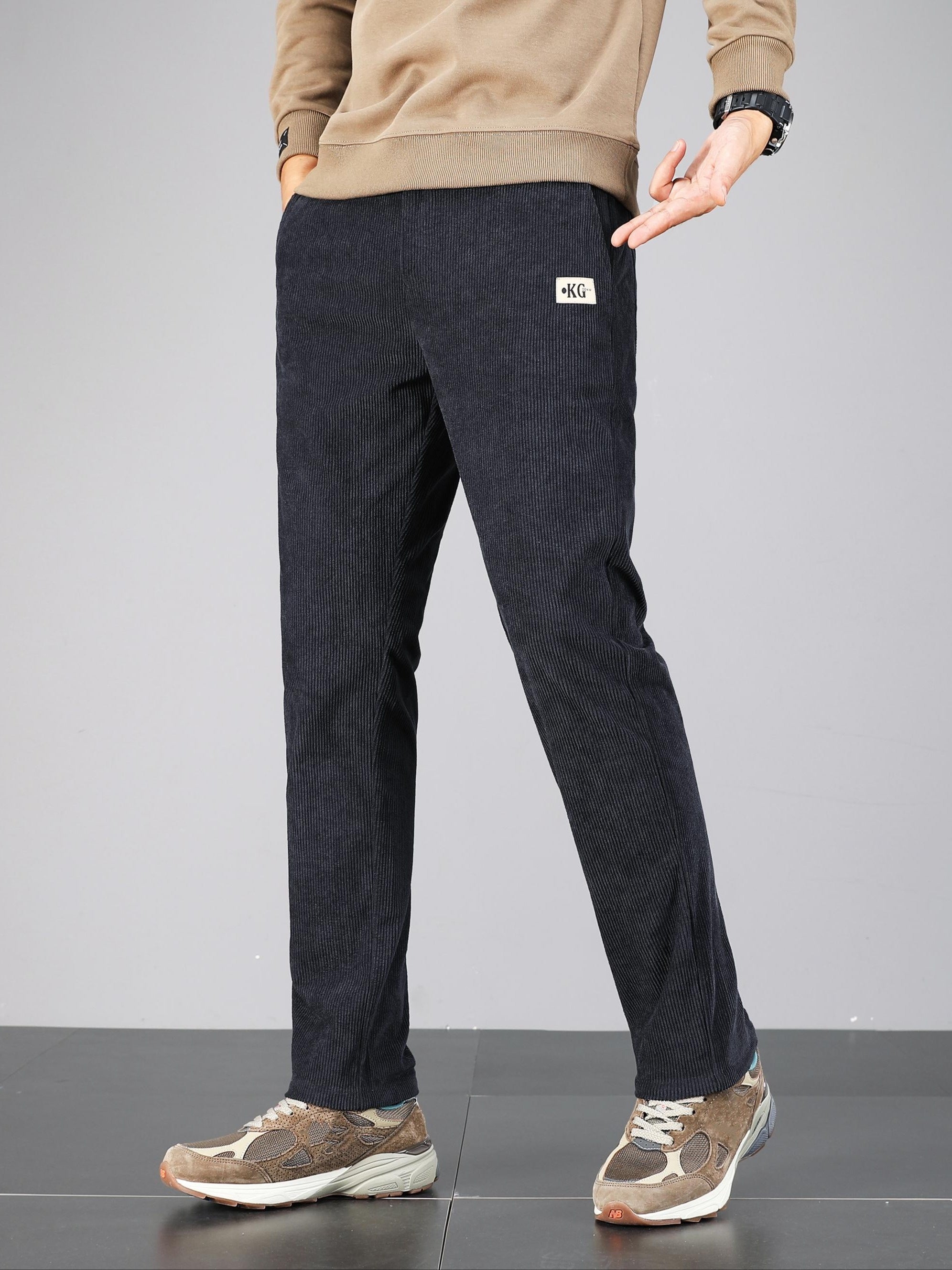 Pantalon homme en velours côtelé – Coupe droite casual & confortable