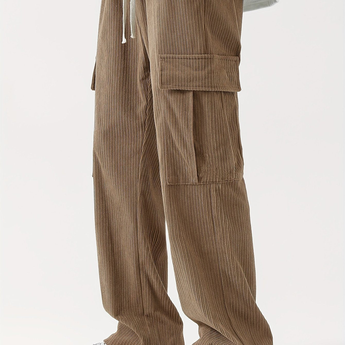 Pantalon Cargo Homme en Velours Côtelé – Style Décontracté et Fonctionnel