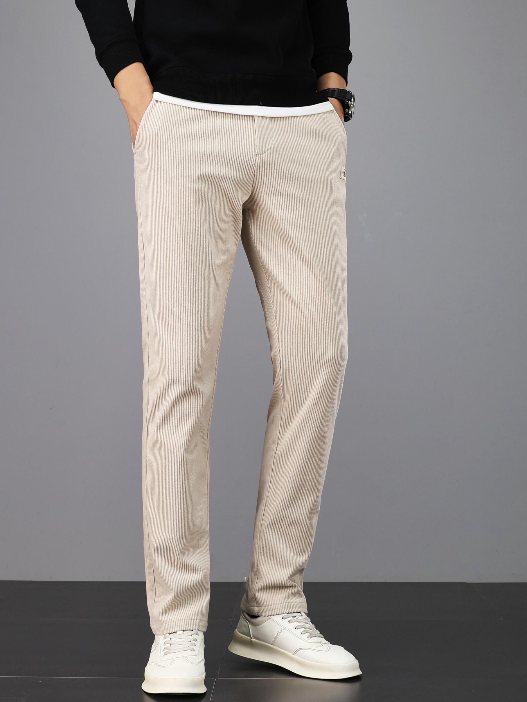 Pantalon homme en velours côtelé – Coupe droite casual & confortable