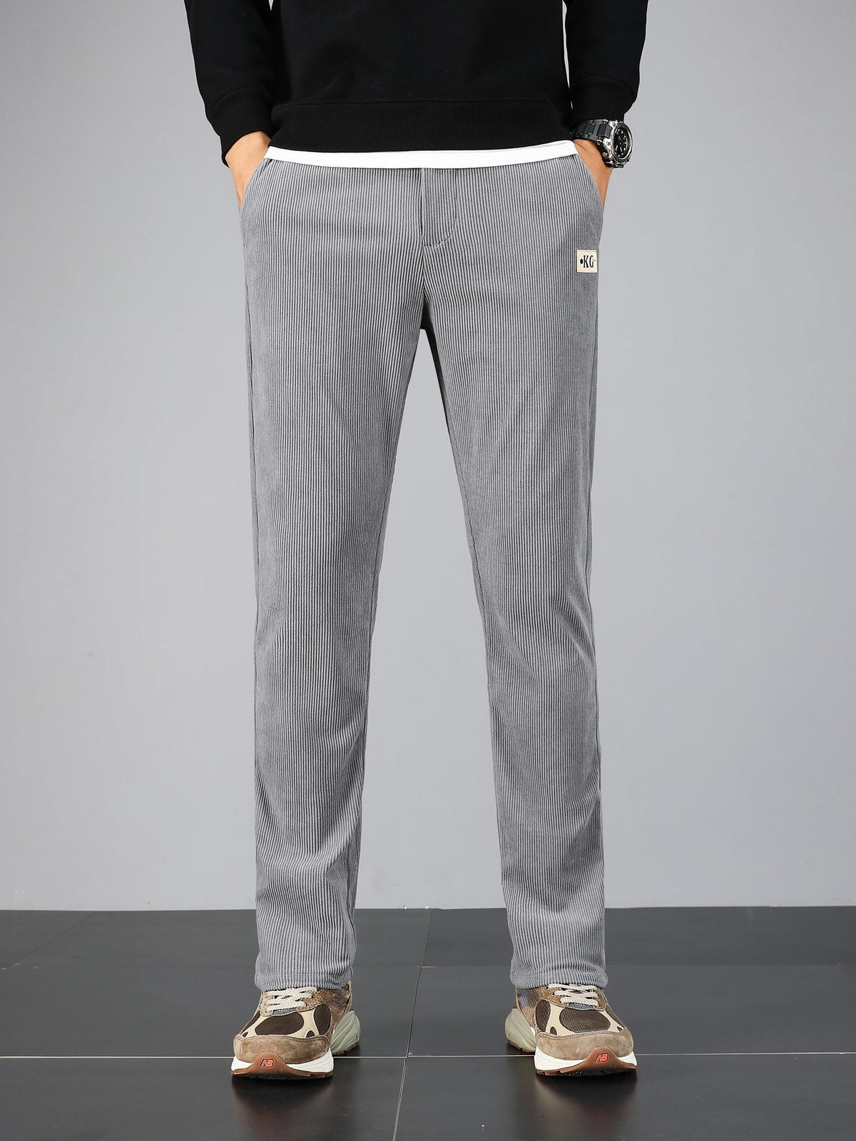 Pantalon homme en velours côtelé – Coupe droite casual & confortable