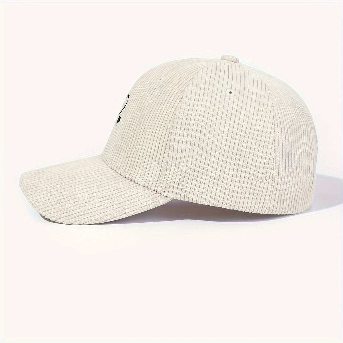 Casquette en velours côtelé brodée – Cœur