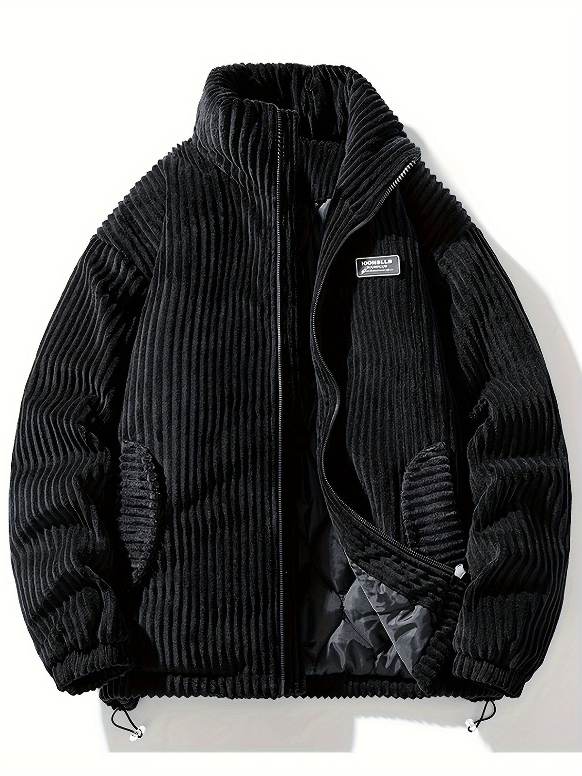 Puffer Jacket en Velours Côtelé – Chaleur et Élégance