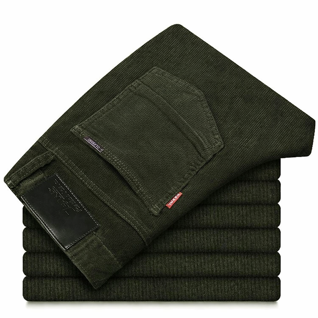 Pantalon Amour'Velours côtelé | coupe droite - Prune foncé
