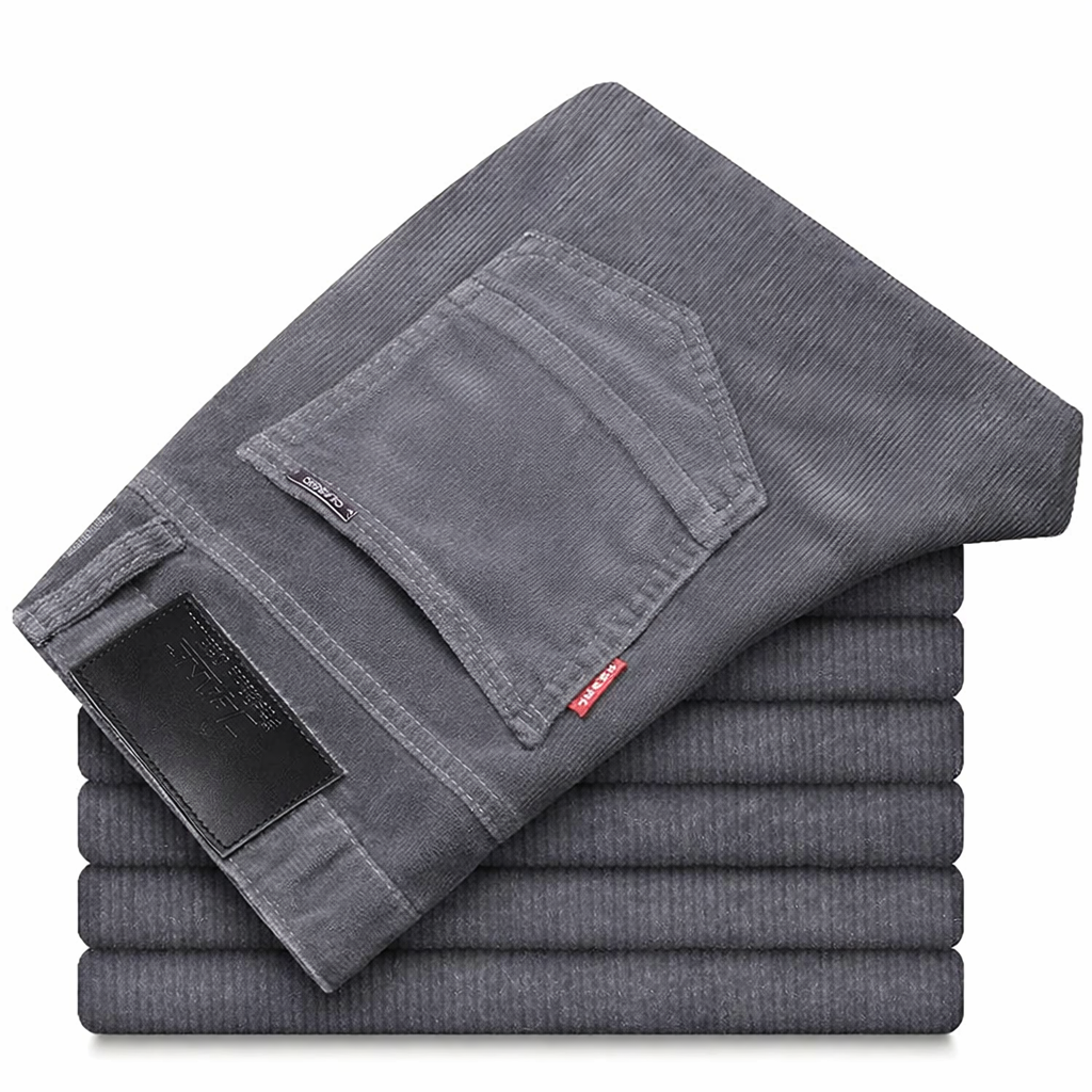 Pantalon Amour'Velours côtelé | coupe droite - Prune foncé