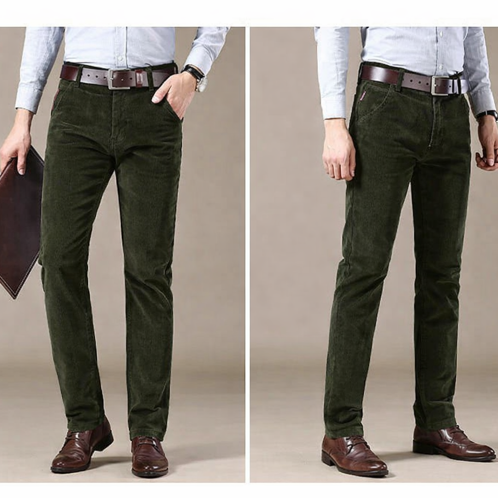 Pantalon Amour'Velours côtelé | coupe droite - Prune foncé