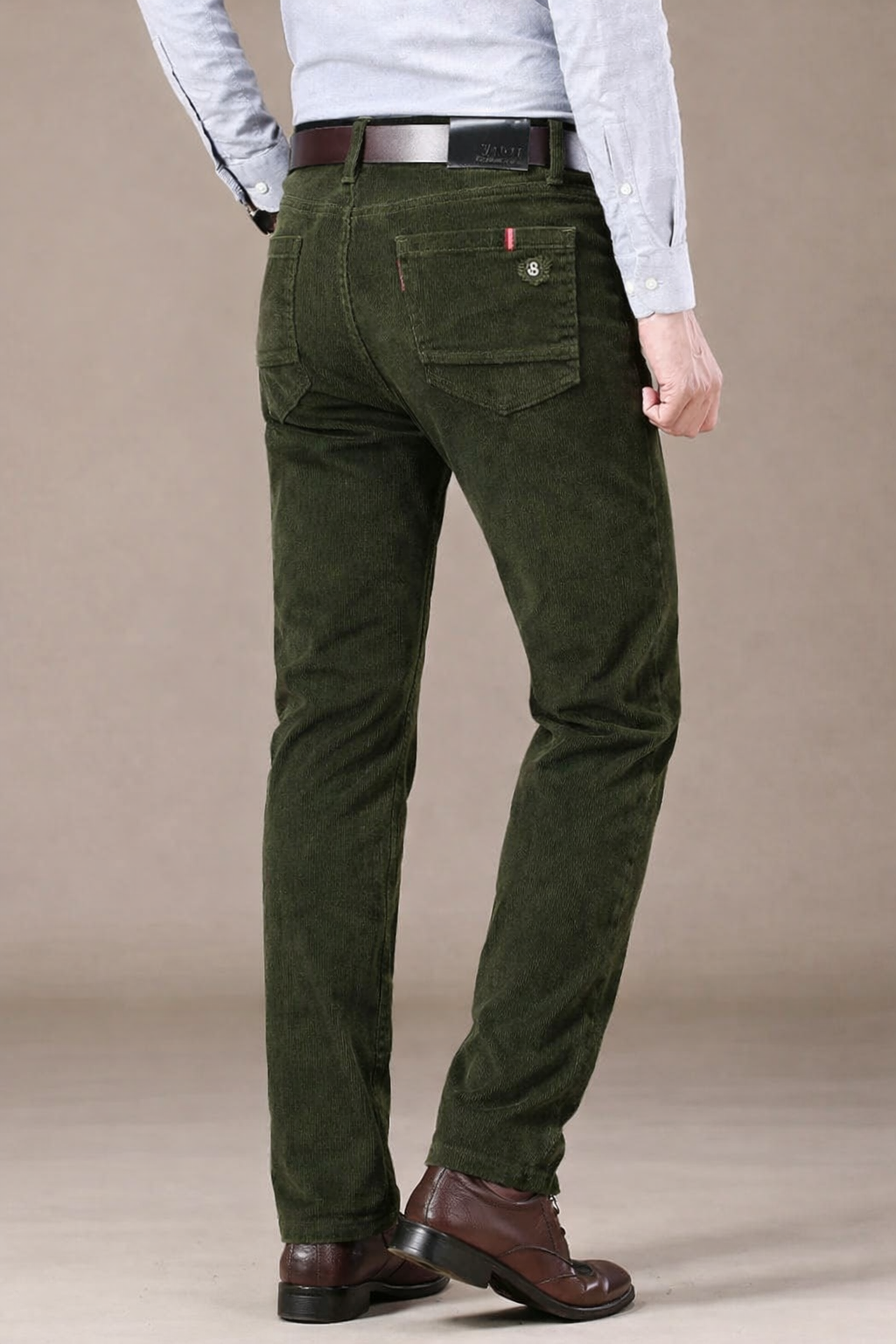 Pantalon Amour'Velours côtelé | coupe droite - Prune foncé