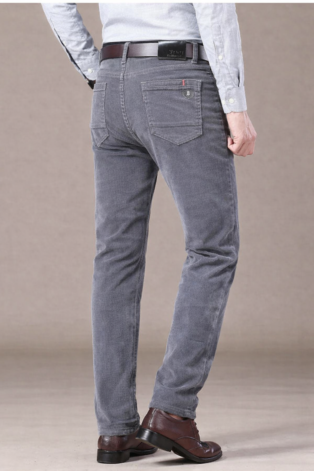 Pantalon Amour'Velours côtelé | coupe droite - Prune foncé