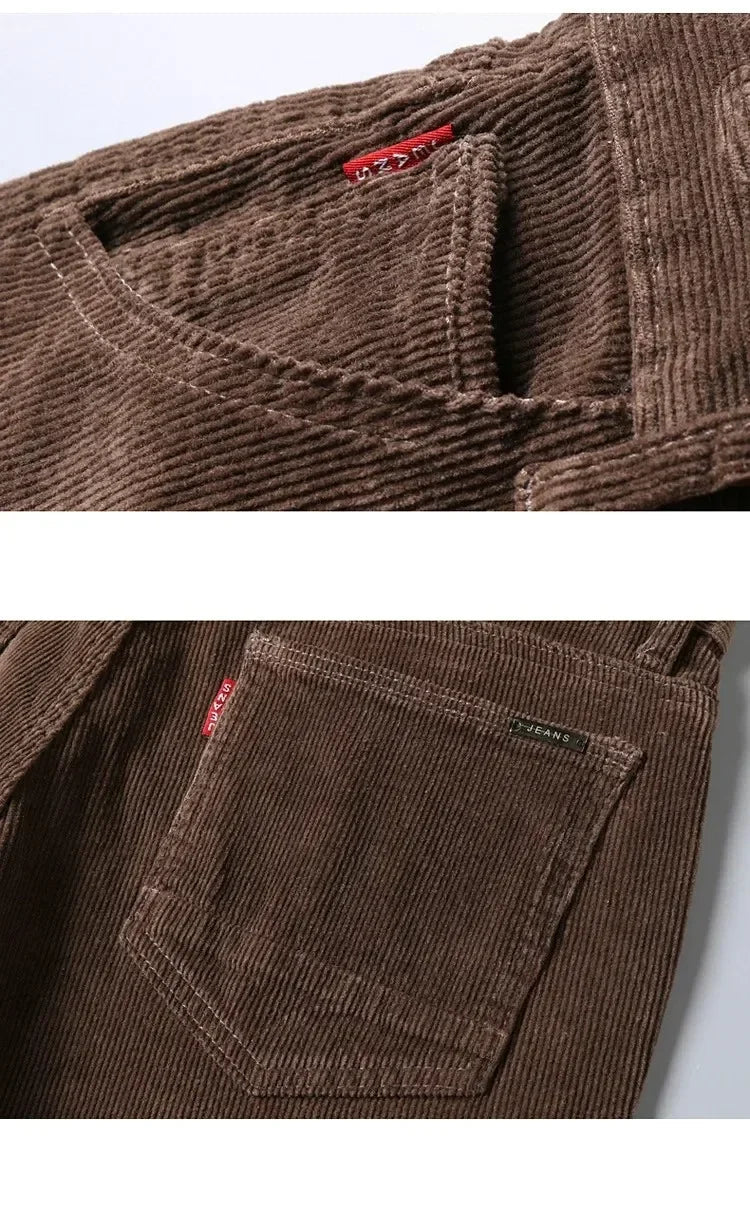 Pantalon Amour'Velours côtelé | coupe droite - Prune foncé