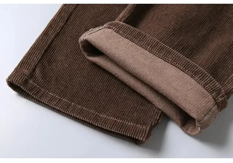 Pantalon Amour'Velours côtelé | coupe droite - Prune foncé