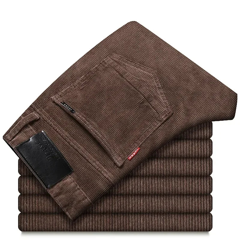 Pantalon Amour'Velours côtelé | coupe droite - Prune foncé