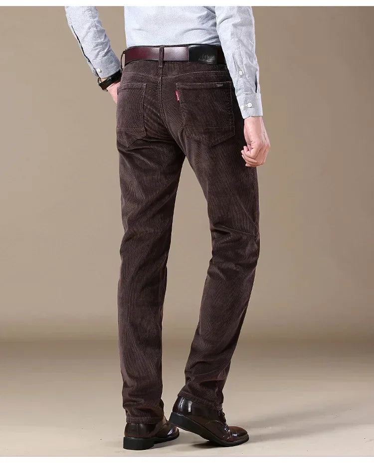 Pantalon Amour'Velours côtelé | coupe droite - Prune foncé