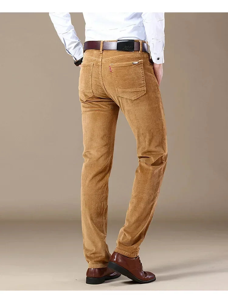 Pantalon Amour'Velours côtelé | coupe droite - Prune foncé