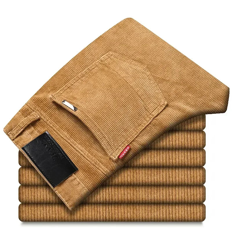 Pantalon Amour'Velours côtelé | coupe droite - Prune foncé