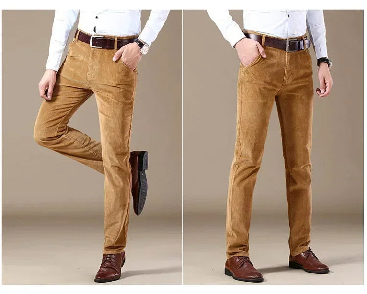 Pantalon Amour'Velours côtelé | coupe droite - Prune foncé