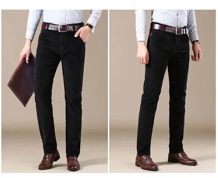 Pantalon Amour'Velours côtelé | coupe droite - Prune foncé