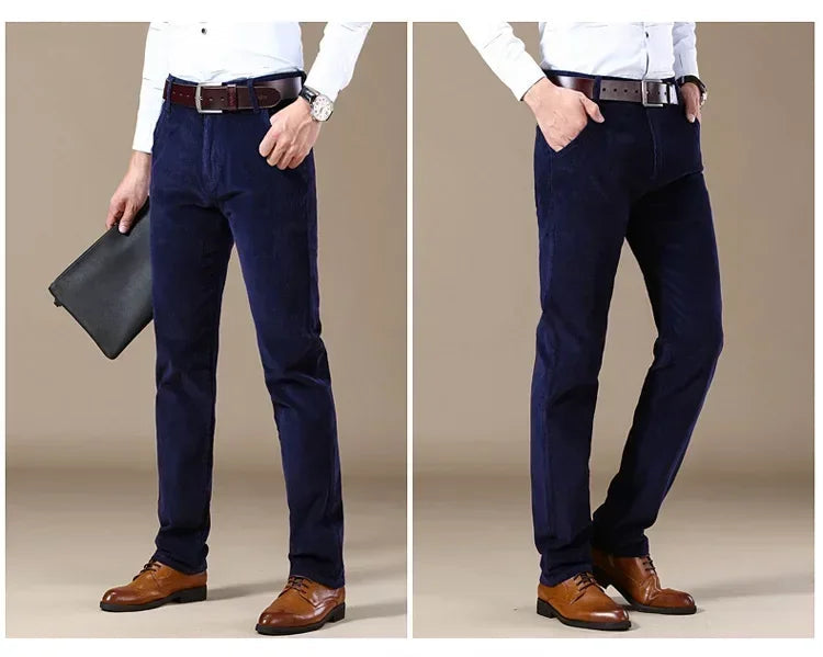 Pantalon Amour'Velours côtelé | coupe droite - Prune foncé