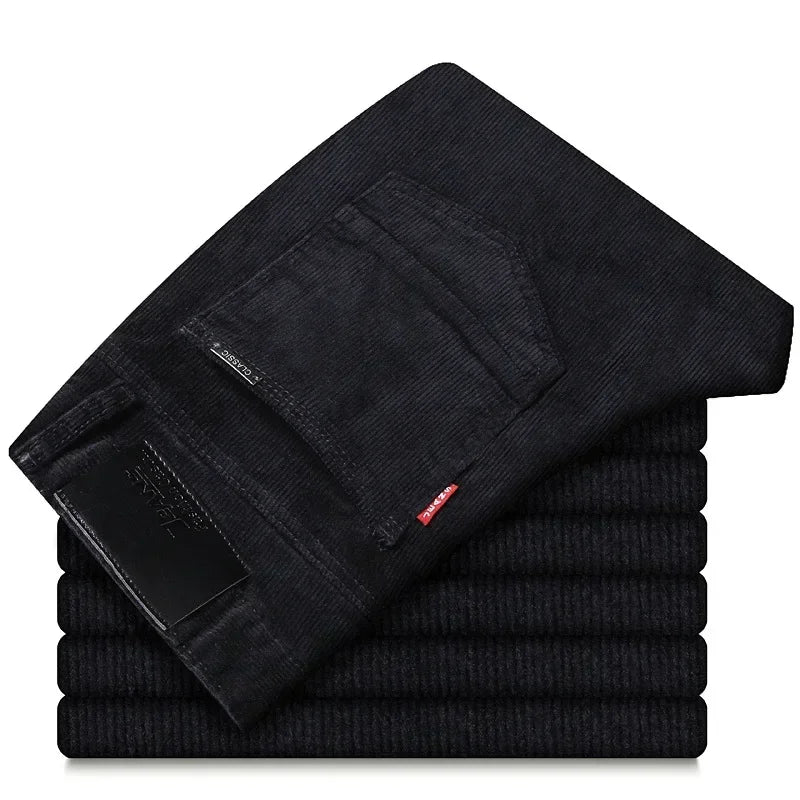 Pantalon Amour'Velours côtelé | coupe droite - Prune foncé