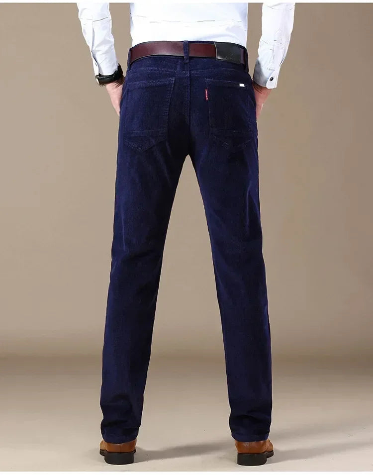 Pantalon Amour'Velours côtelé | coupe droite - Prune foncé