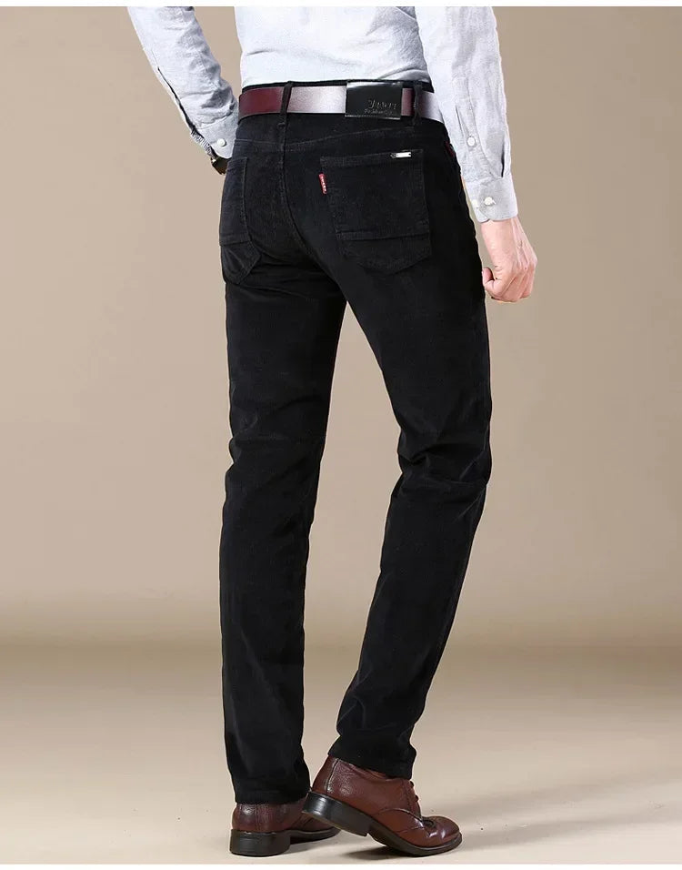 Pantalon Amour'Velours côtelé | coupe droite - Prune foncé