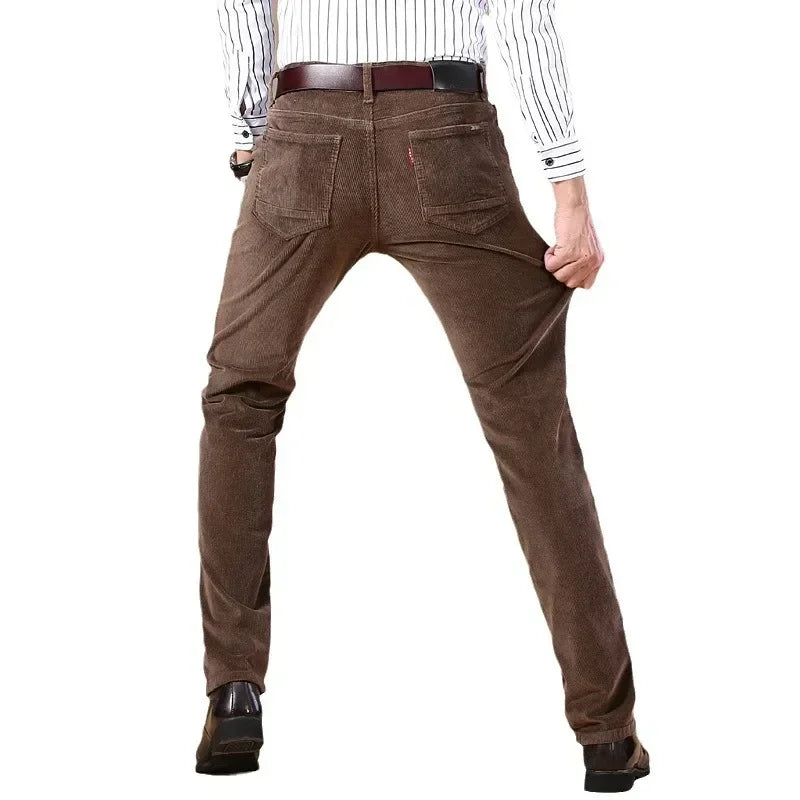 Pantalon Amour'Velours côtelé | coupe droite - Prune foncé