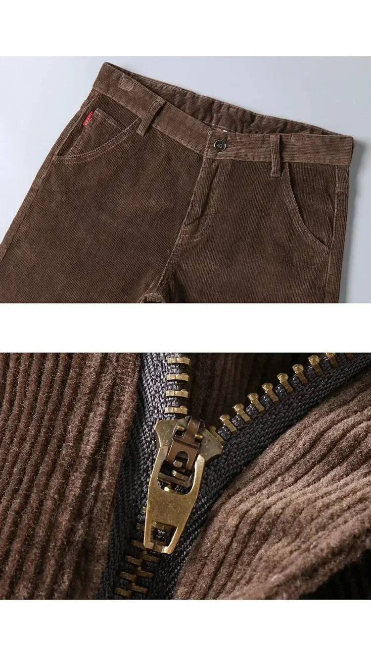 Pantalon Amour'Velours côtelé | coupe droite - Prune foncé