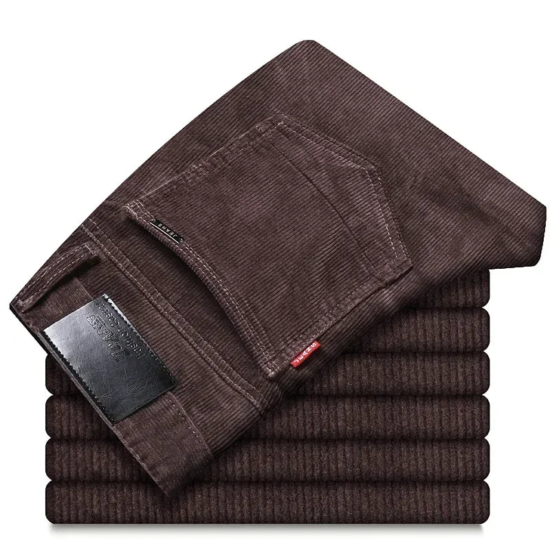 Pantalon Amour'Velours côtelé | coupe droite - Prune foncé
