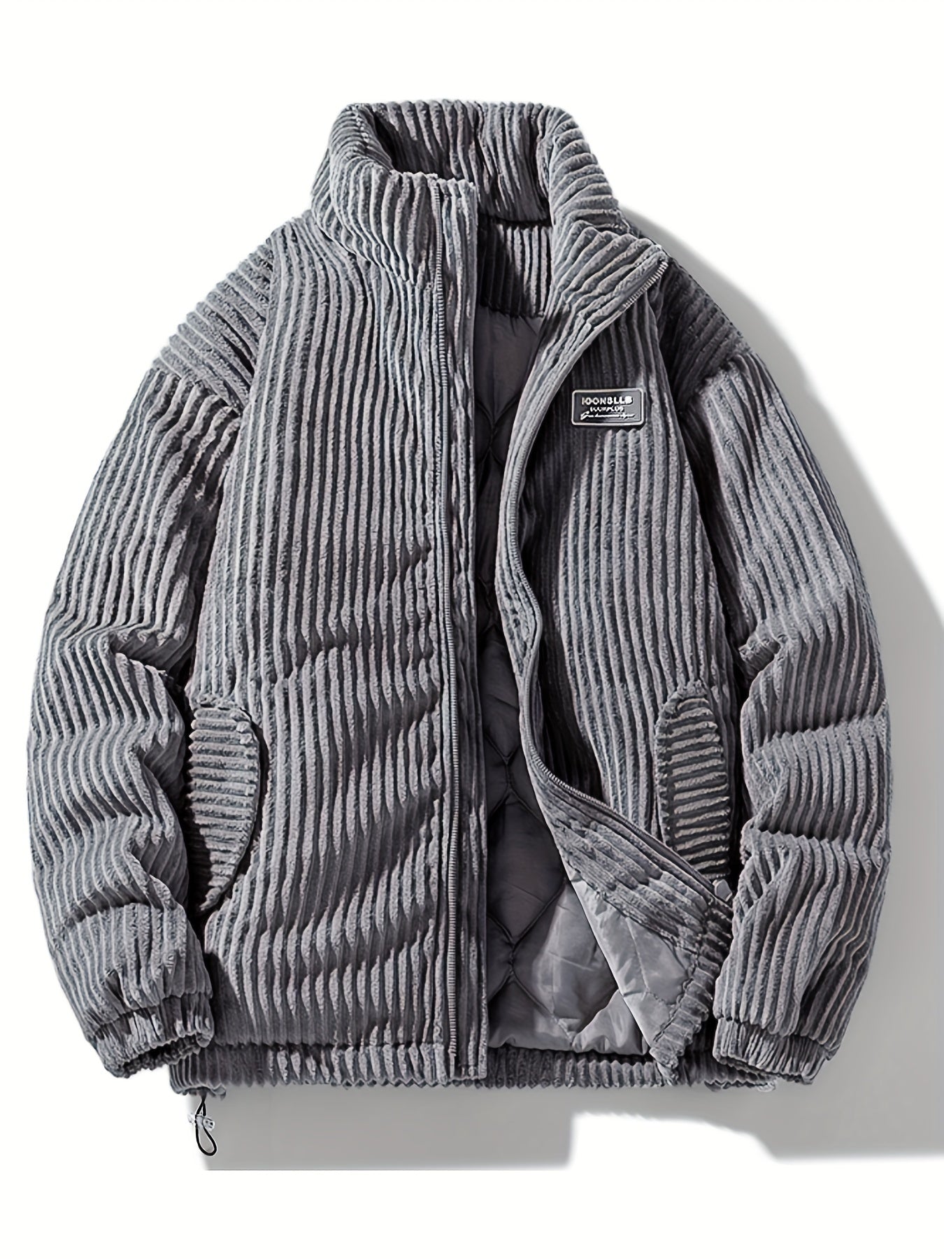 Puffer Jacket en Velours Côtelé – Chaleur et Élégance