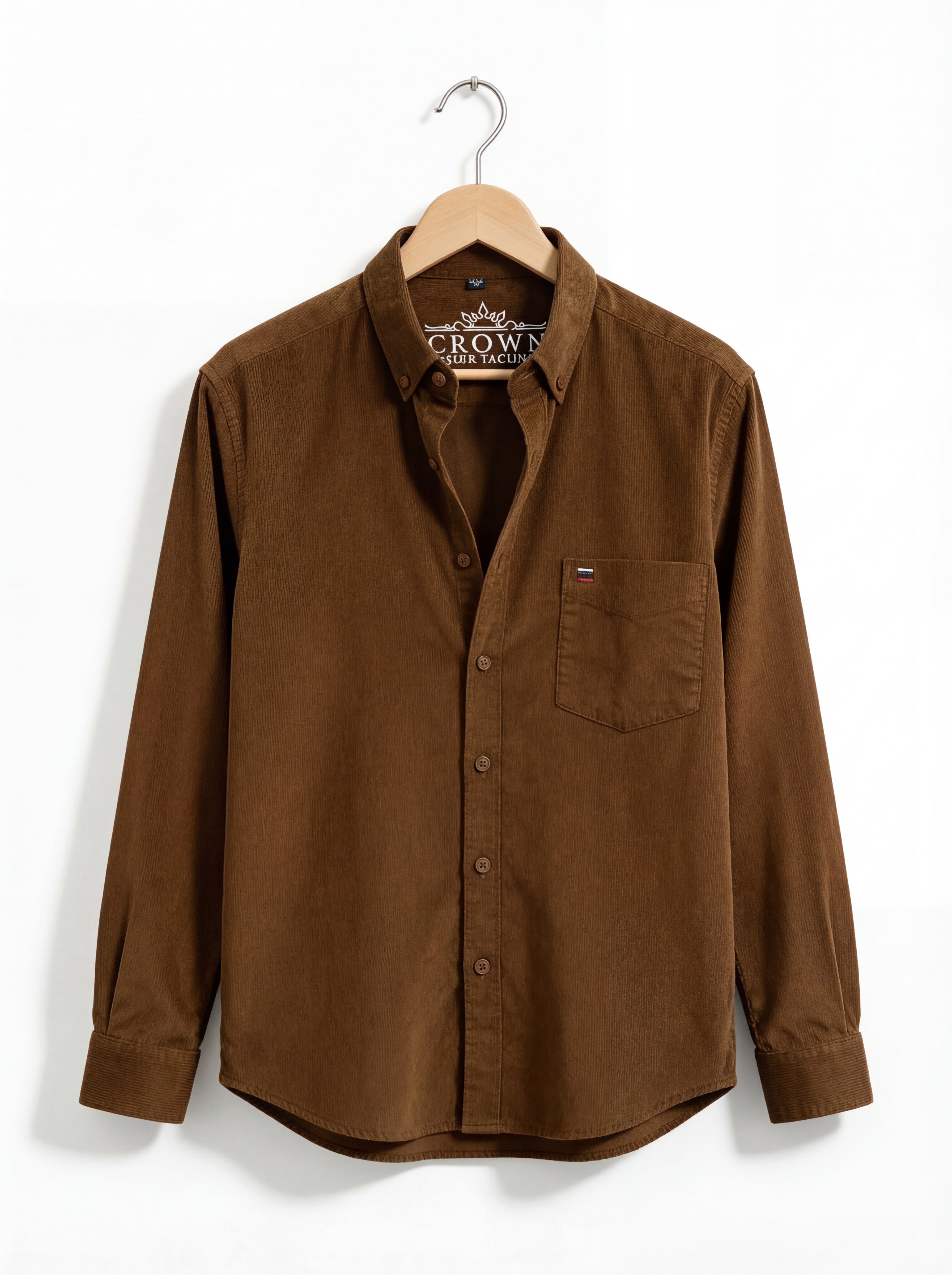 Chemise Amour'velours côtelé | 100% coton Marron